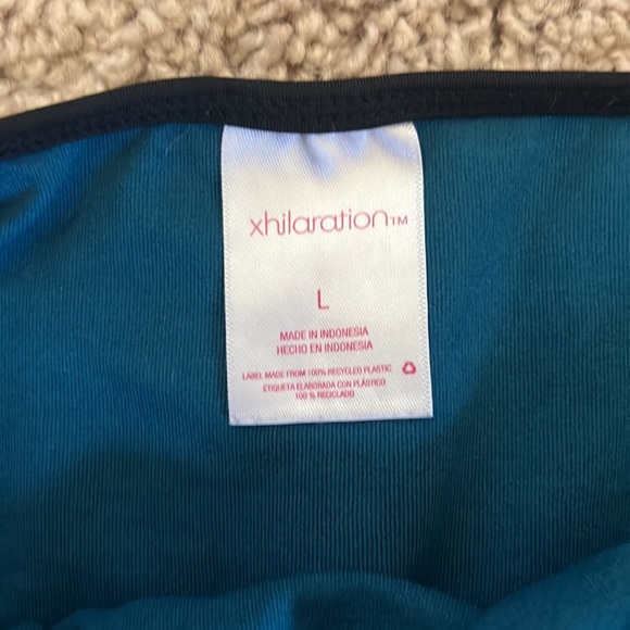 📦 Xhilaration Teal / Dark Aqua Sporty 2 Piece Bikini - Picture 2 of 3